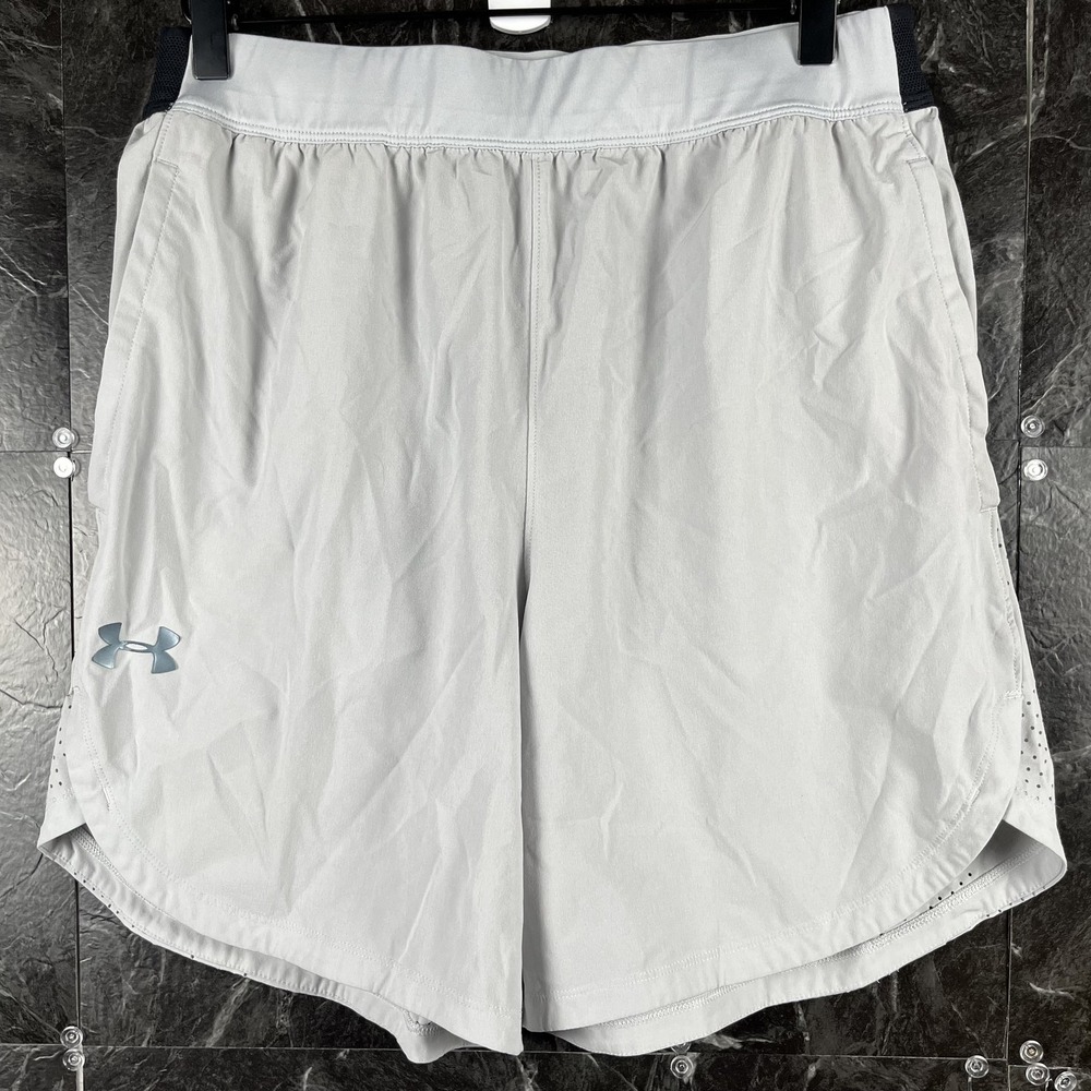 Under Armour Men's Grey HeatGear Running Shorts Large